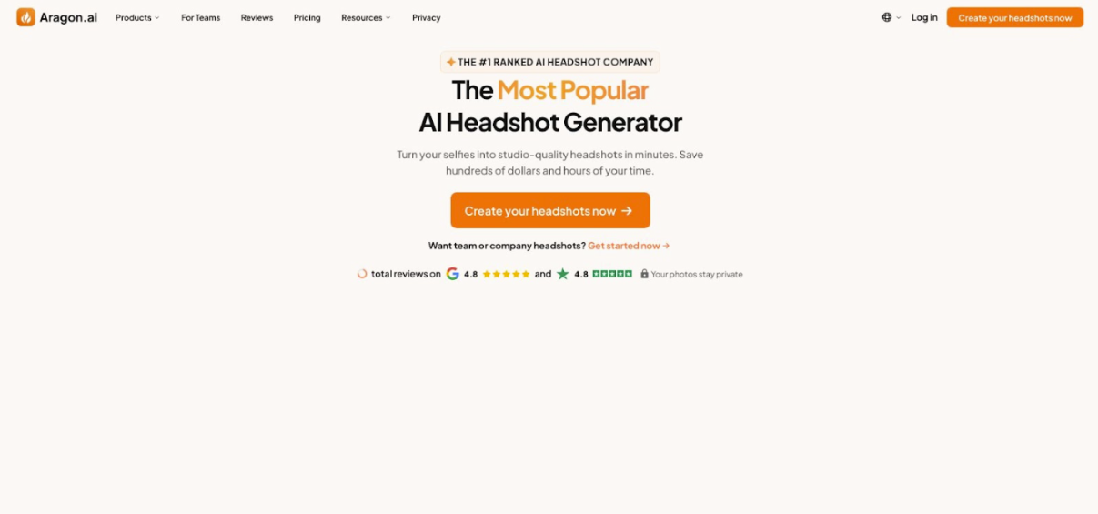 Lets readers see Aragon AI’s branding and any refund/guarantee messaging on-page, reinforcing the section’s focus on risk-free purchasing.